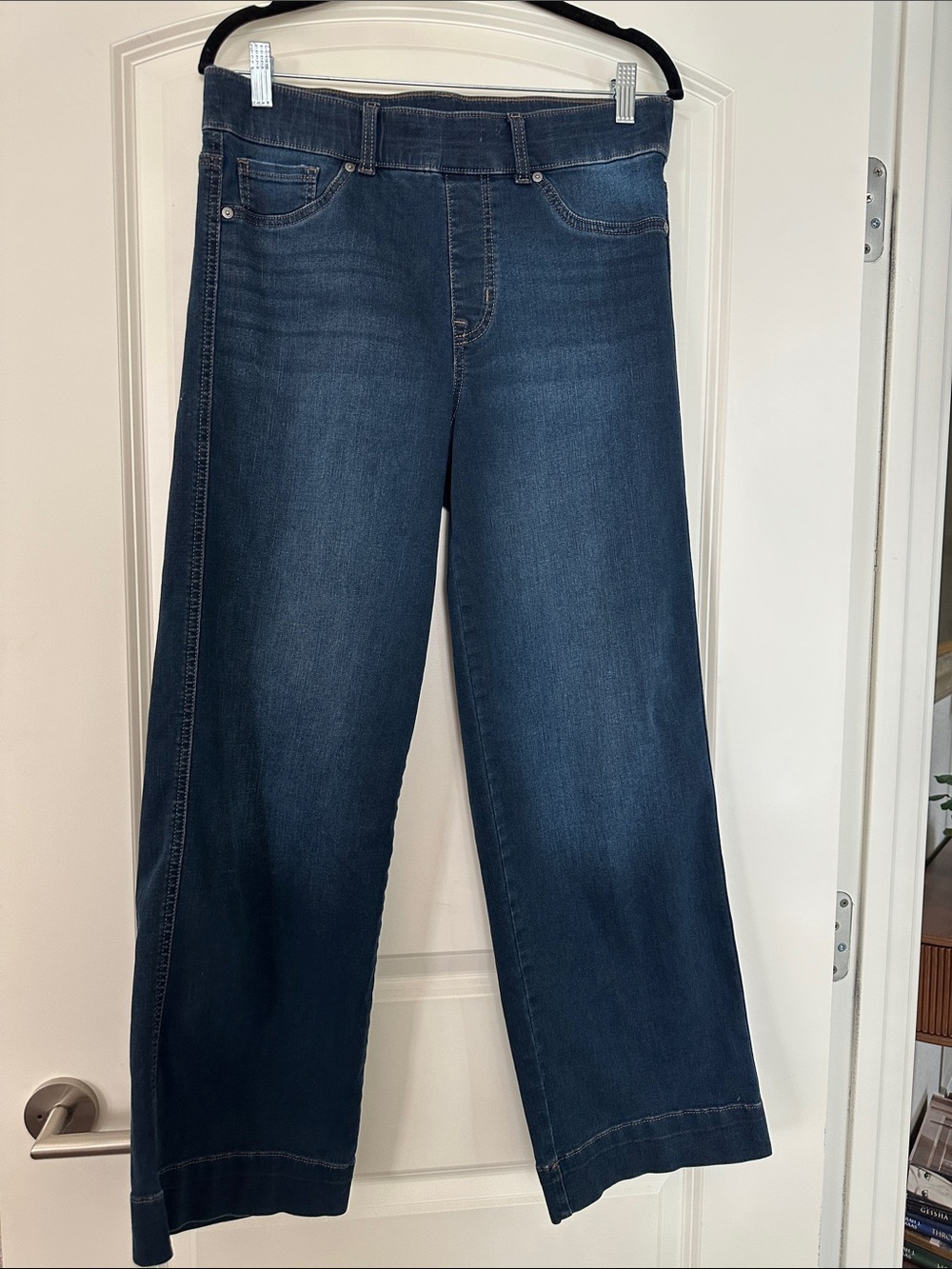 Style & Co. Wide-Leg Jeans in Dark Blue Wash